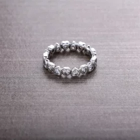 PANDORA Sparkling Heart Stacking Ring - 190897CZ