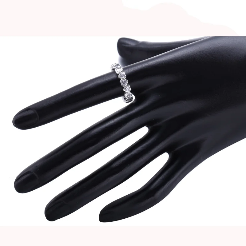 (image for) PANDORA Sparkling Heart Stacking Ring - 190897CZ - View 3