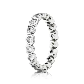 PANDORA Sparkling Heart Stacking Ring - 190897CZ