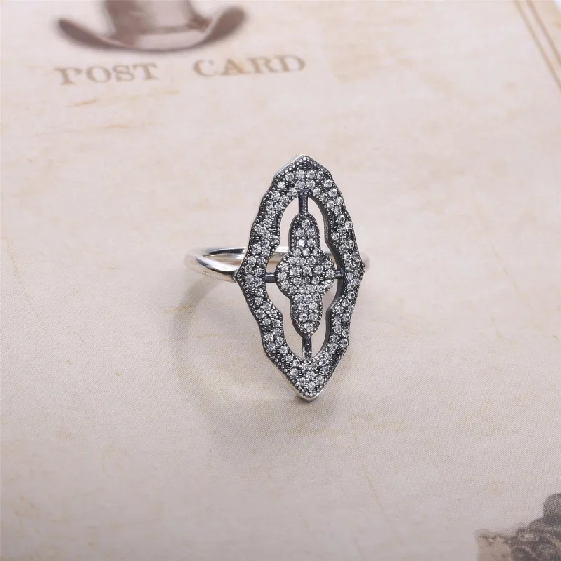 (image for) PANDORA Sparkling Lace Ring Clear CZ - 190917CZ - View 3