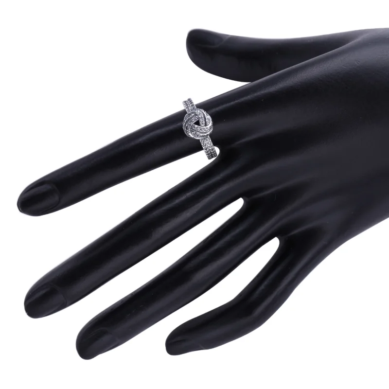 (image for) PANDORA Sparkling Love Knot Ring, Clear CZ - 190997CZ - View 4