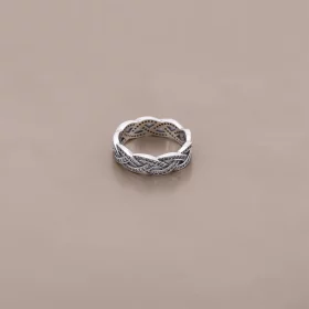 PANDORA Sparkling Silver Braid Ring - 190913CZ PANDORA Sparkling Silver Braid Ring - 190913CZ