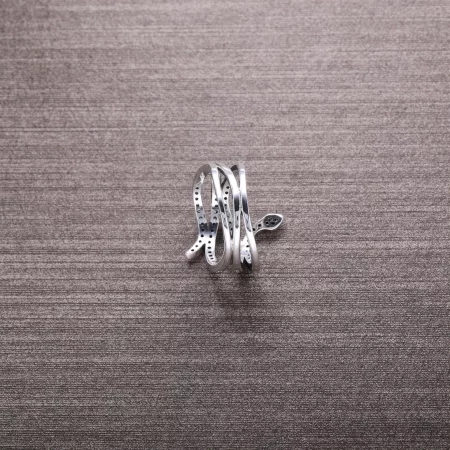 PANDORA Swirling Snake Ring, Clear CZ - 190954CZ