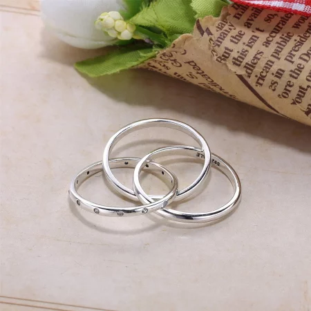 PANDORA Swirling Symmetry, Clear CZ Ring - 191034CZ