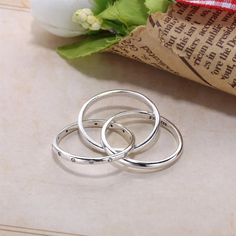 (image for) PANDORA Swirling Symmetry, Clear CZ Ring - 191034CZ - View 3