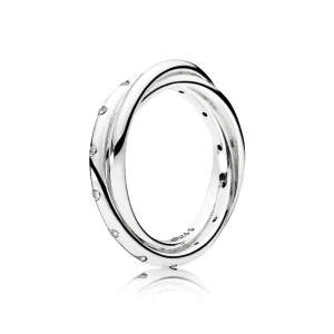 (image for) PANDORA Swirling Symmetry, Clear CZ Ring - 191034CZ