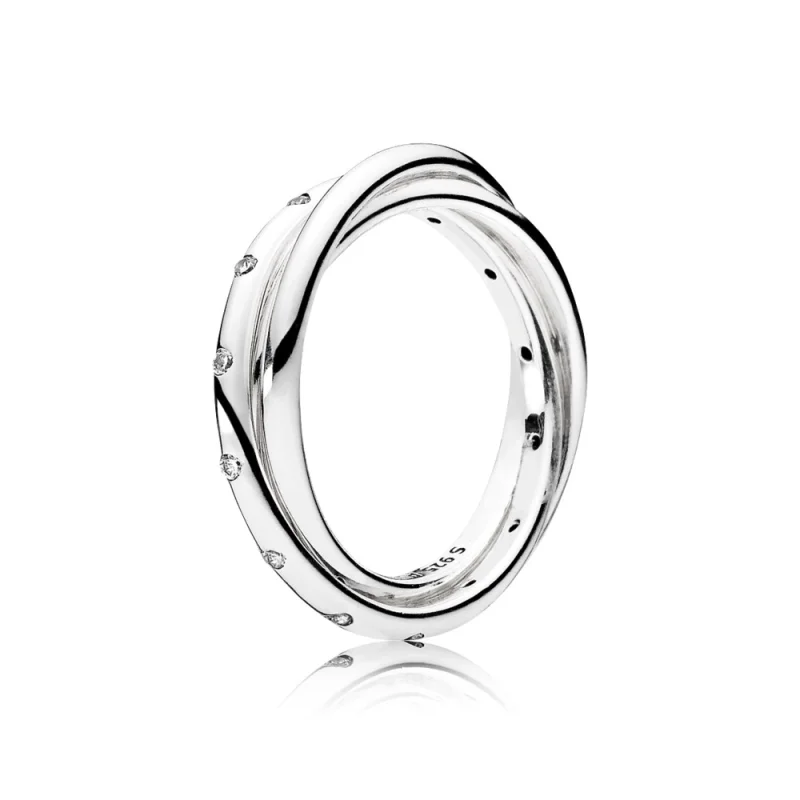 (image for) PANDORA Swirling Symmetry, Clear CZ Ring - 191034CZ - Product Image