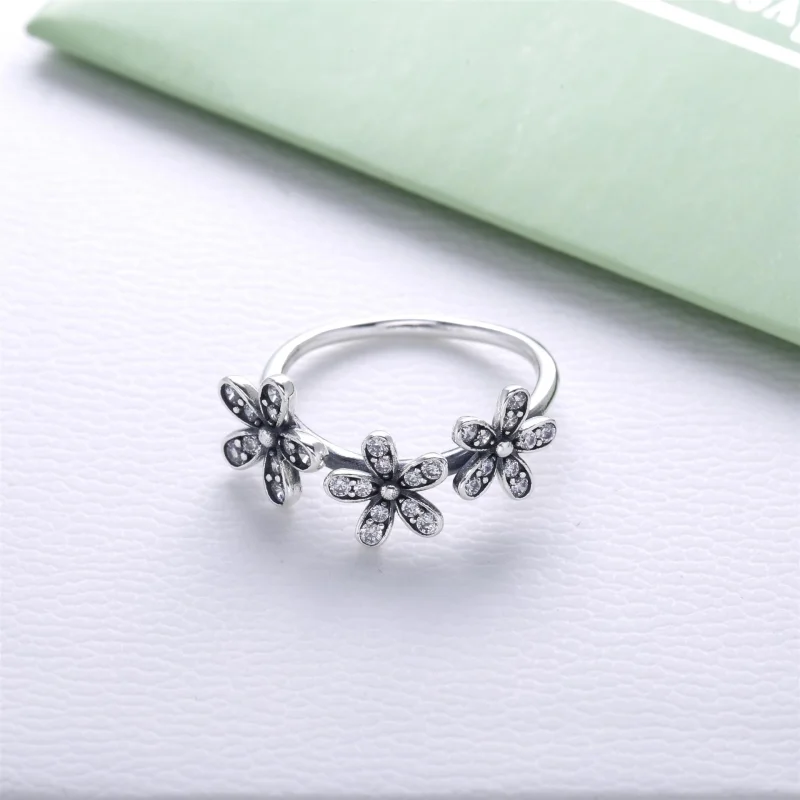 (image for) PANDORA Triple Dazzling Daisy Ring - 190933CZ - View 2