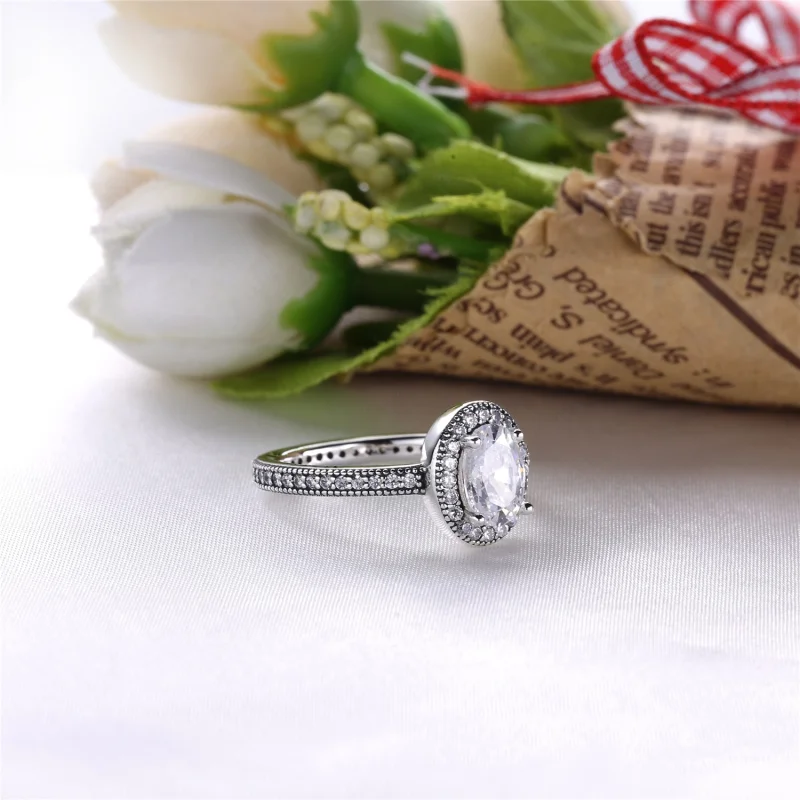 (image for) PANDORA Vintage Elegance with Clear CZ Ring - 191017CZ - View 4
