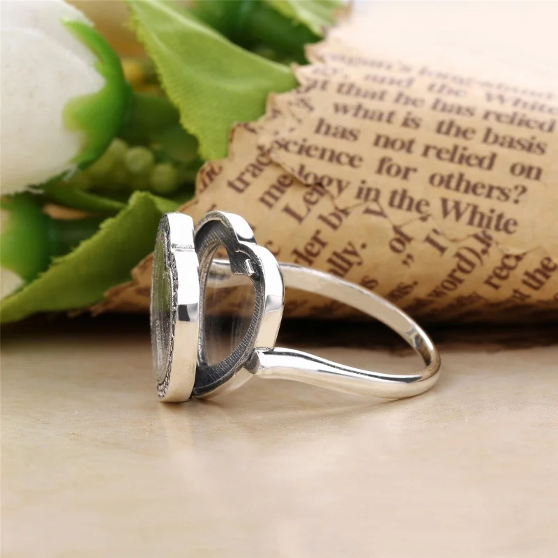 (image for) Sparkling PANDORA Floating Heart Locket Ring - 197252CZ - View 3