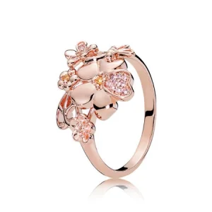 Wildflower Meadow Ring, PANDORA Rose™ Blush Pink Crystal - 187083NPRMX (image for) Wildflower Meadow Ring, PANDORA Rose™ Blush Pink Crystal - 187083NPRMX