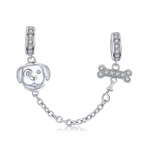 (image for) Pandora Style Adorable Puppy Safety Chain - SCC1434