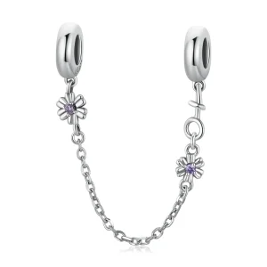 (image for) Pandora Style Retro Flowers Safety Chain - SCC2100