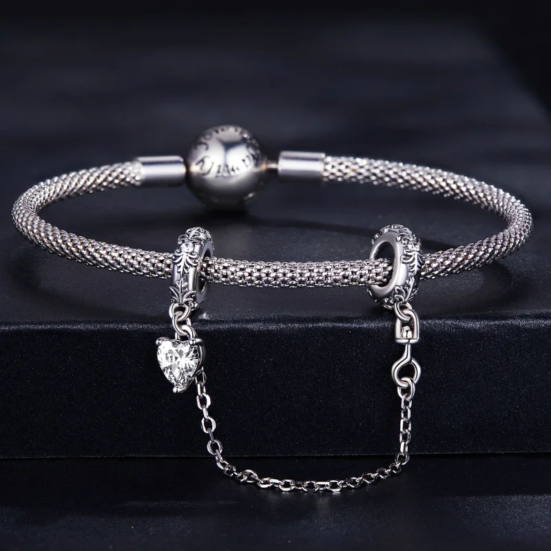 (image for) Pandora Style Retro Pattern Safety Chain - SCC2407 - View 3