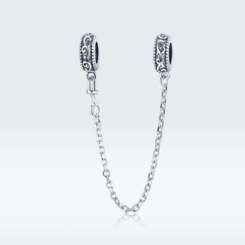(image for) Pandora Style Silver Classical Vine Safety Chain - SCC1546 - View 5