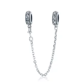 Pandora Style Silver Classical Vine Safety Chain - SCC1546 Pandora Style Silver Classical Vine Safety Chain - SCC1546