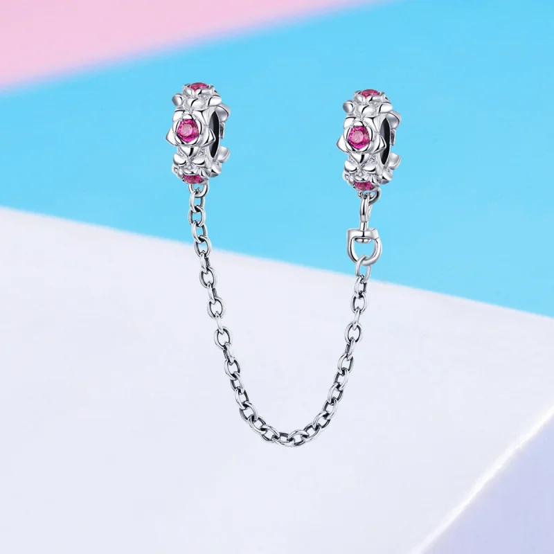 (image for) Pandora Style Silver Fairy's Garland Safety Chain - BSC035 - View 2