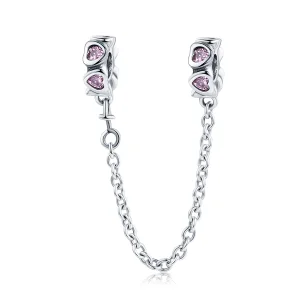 (image for) Pandora Style Silver Fragrant Heart Safety Chain - SCC562