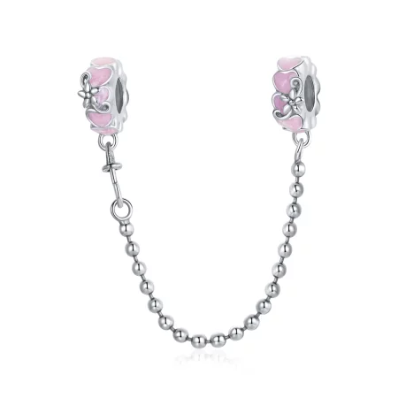 Pandora Style Silver Love Daisy Safety Chain - SCC1799
