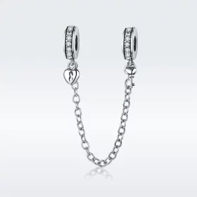 Pandora Style Silver Only Love Safety Chain - SCC606 Pandora Style Silver Only Love Safety Chain - SCC606