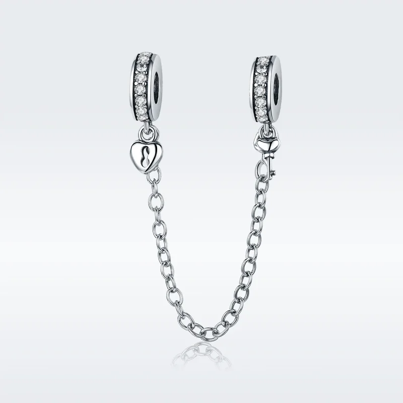 (image for) Pandora Style Silver Only Love Safety Chain - SCC606 - View 2