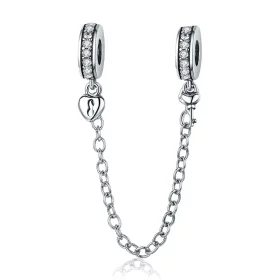 Pandora Style Silver Only Love Safety Chain - SCC606 Pandora Style Silver Only Love Safety Chain - SCC606