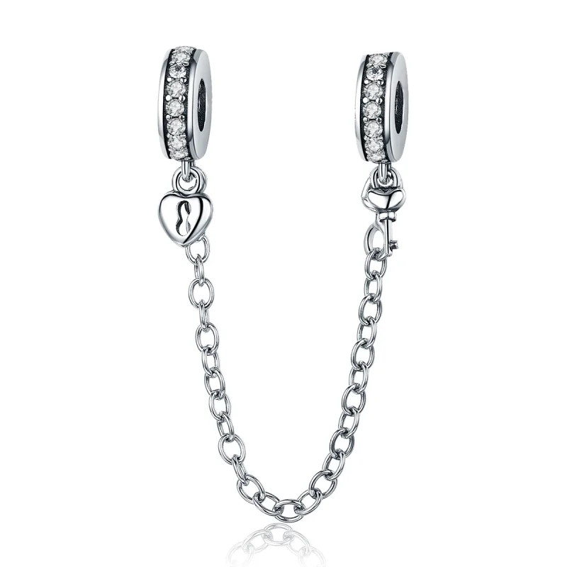 (image for) Pandora Style Silver Only Love Safety Chain - SCC606 - Product Image