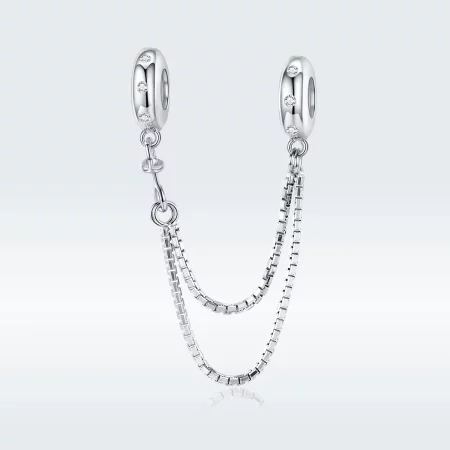Pandora Style Silver Simple Chain Safety Chain - SCC1419