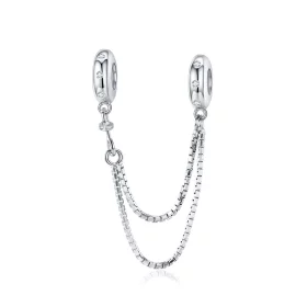 Pandora Style Silver Simple Chain Safety Chain - SCC1419 Pandora Style Silver Simple Chain Safety Chain - SCC1419
