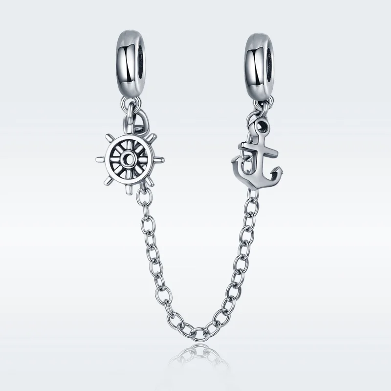 (image for) Pandora Style Silver Voyage Safety Chain - SCC604 - View 2
