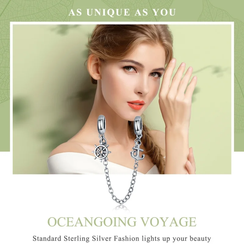 (image for) Pandora Style Silver Voyage Safety Chain - SCC604 - View 5