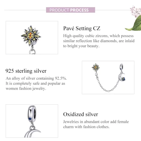 Pandora Style Silver Whole Universe Safety Chain - SCC1763