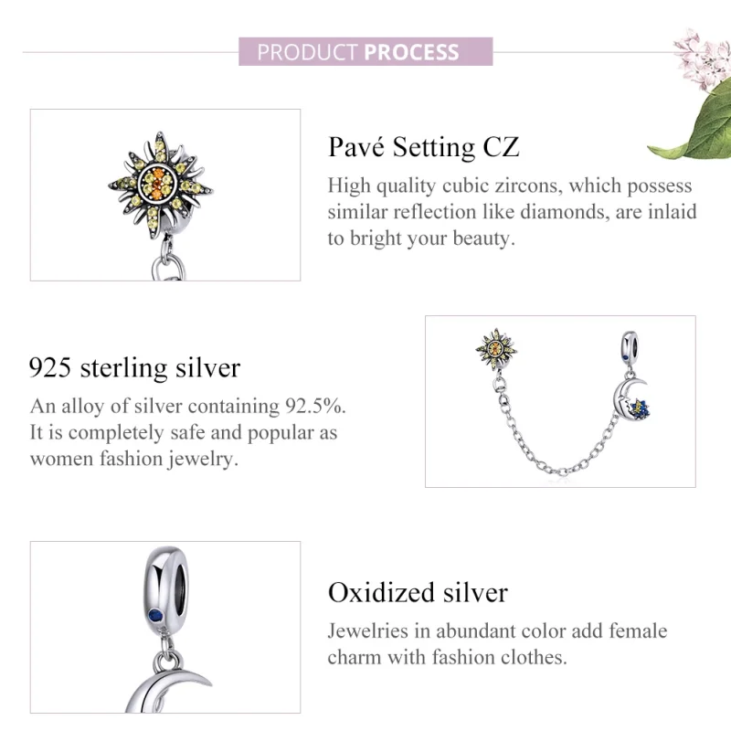 (image for) Pandora Style Silver Whole Universe Safety Chain - SCC1763 - View 8