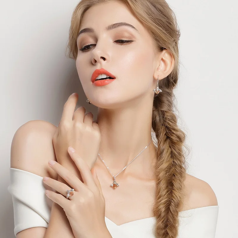 (image for) Pandora Style Bee Jewelry Set - SET006 - View 4