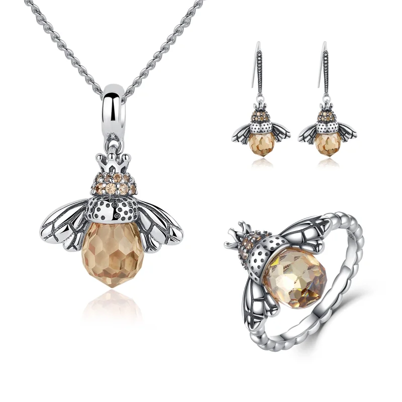 (image for) Pandora Style Bee Jewelry Set - SET006 - Product Image