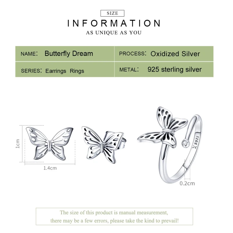 (image for) Pandora Style Butterfly Dream Jewelry Set - SET003 - View 3