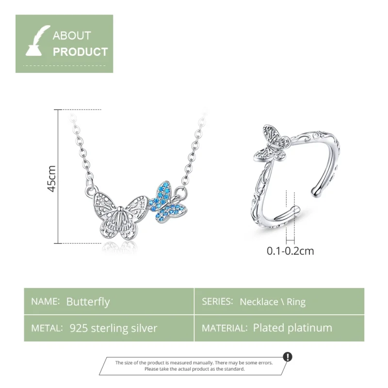 (image for) Pandora Style Butterfly Jewelry set - SET007 - View 2