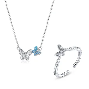(image for) Pandora Style Butterfly Jewelry set - SET007