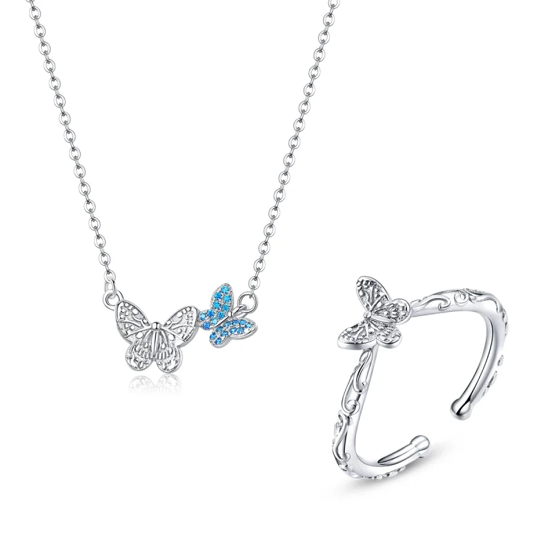 (image for) Pandora Style Butterfly Jewelry set - SET007 - Product Image