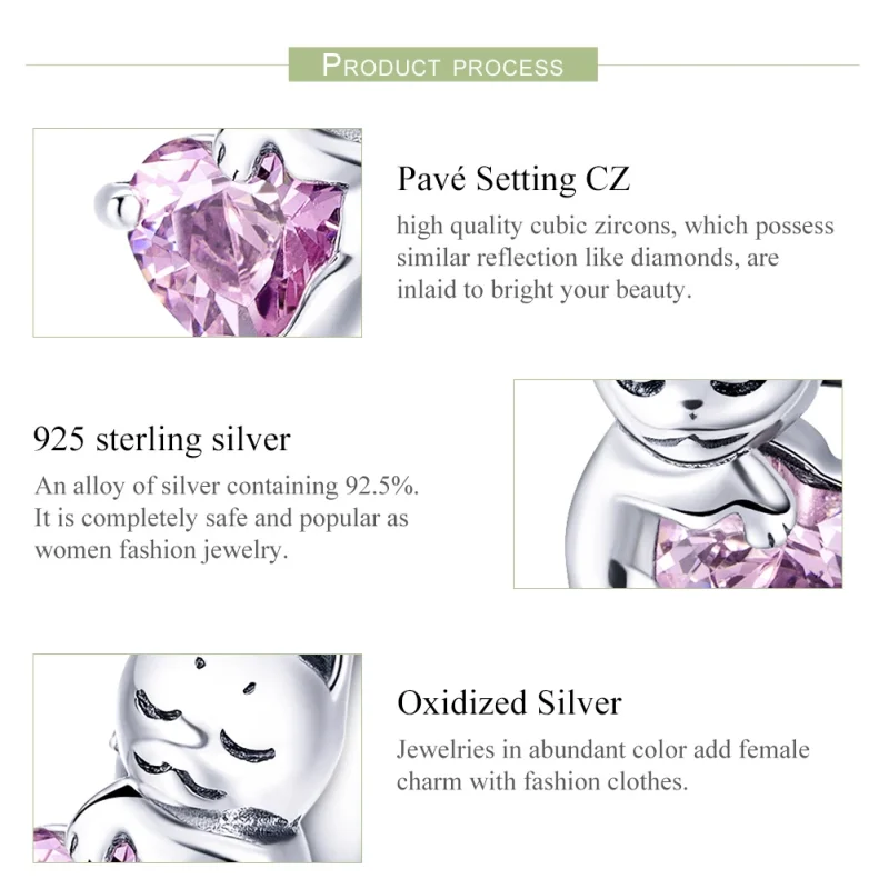 (image for) Pandora Style Cute Cat Jewelry Set - SET002 - View 4