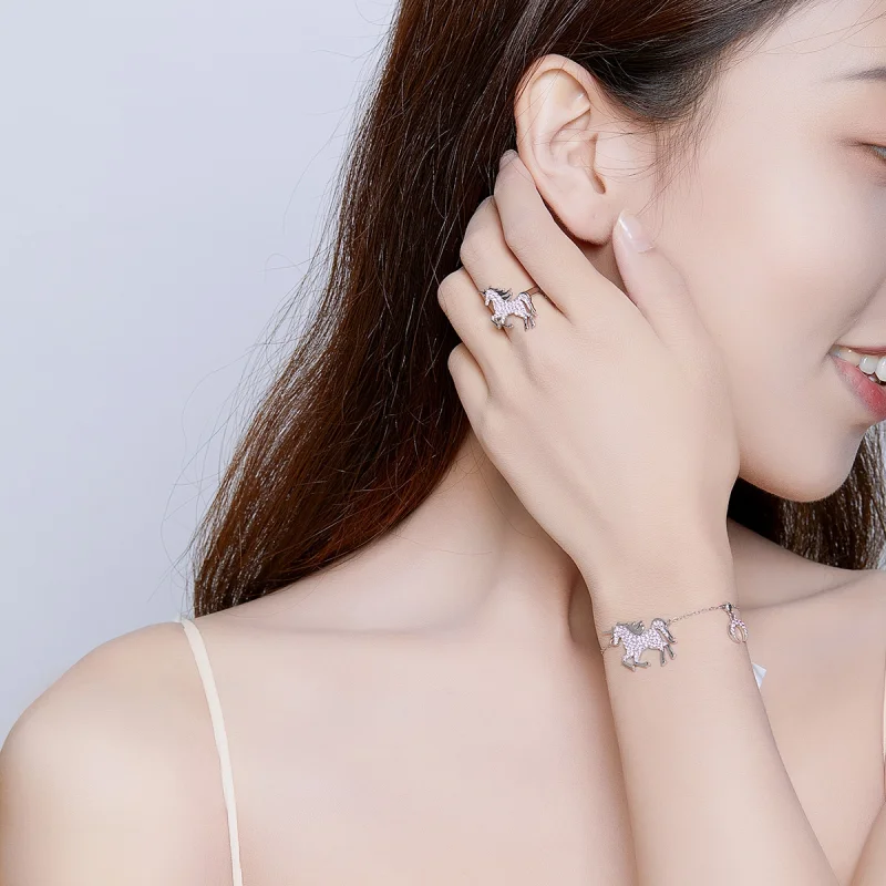 (image for) Pandora Style Cute Unicorn Jewelry set - SET009 - View 2