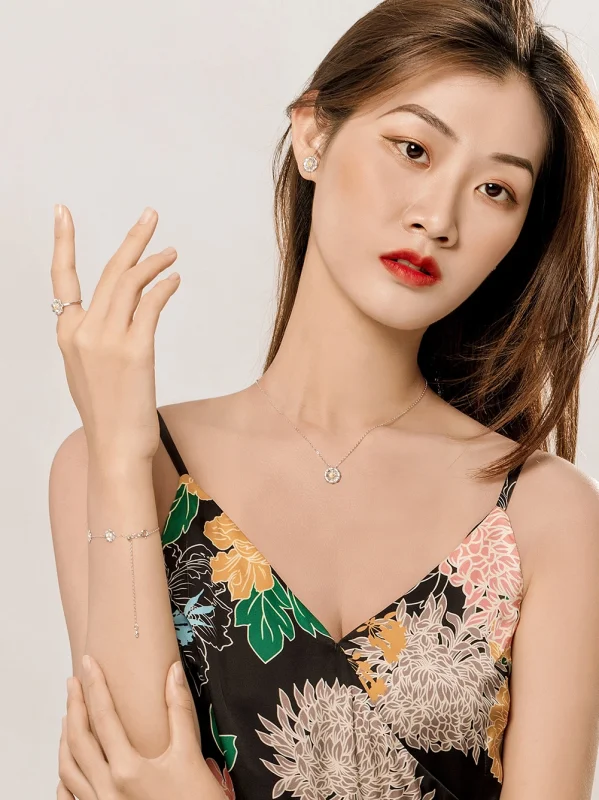 (image for) Pandora Style Daisy Jewelry set - SET001 - View 3