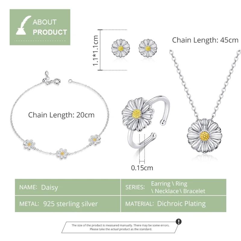 (image for) Pandora Style Daisy Jewelry set - SET001 - View 7