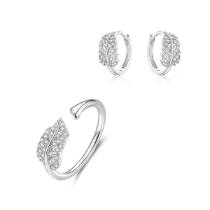 (image for) Pandora Style Feather Jewelry Set - SET012