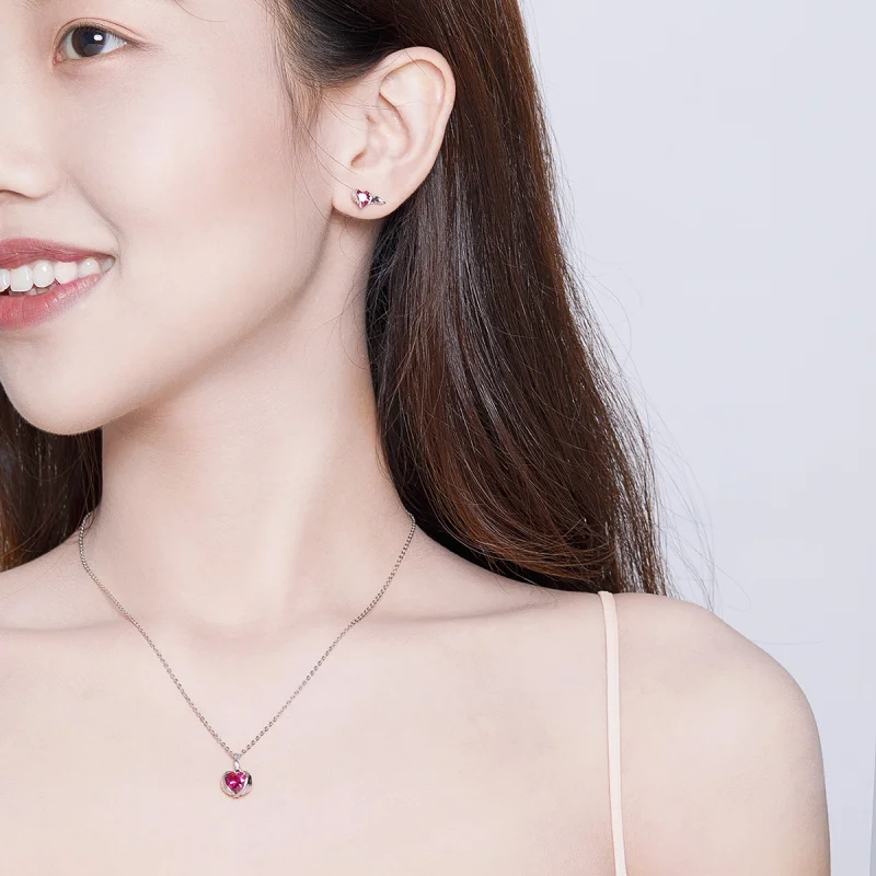 (image for) Pandora Style Guardian Heart Jewelry Set - SET008 - View 3