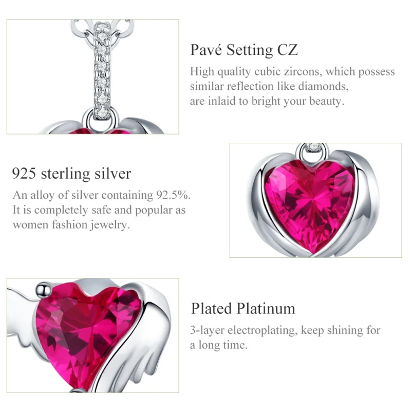 (image for) Pandora Style Guardian Heart Jewelry Set - SET008 - View 5