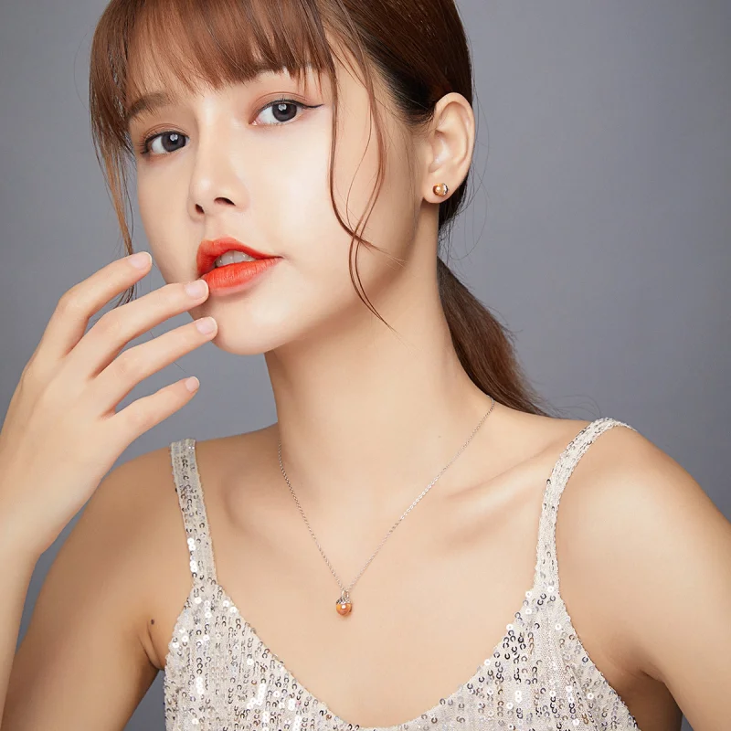 (image for) Pandora Style Sparkling Acorn Jewelry Set - SET019 - View 2