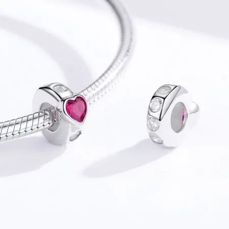 Pandora Style Silver Bright Love Spacer Charm - BSC123