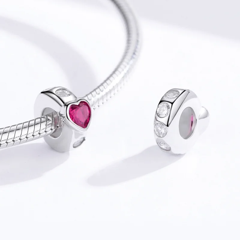 (image for) Pandora Style Silver Bright Love Spacer Charm - BSC123 - View 3