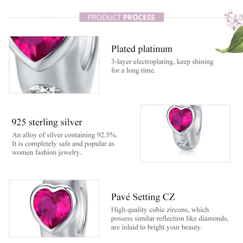 (image for) Pandora Style Silver Bright Love Spacer Charm - BSC123 - View 7